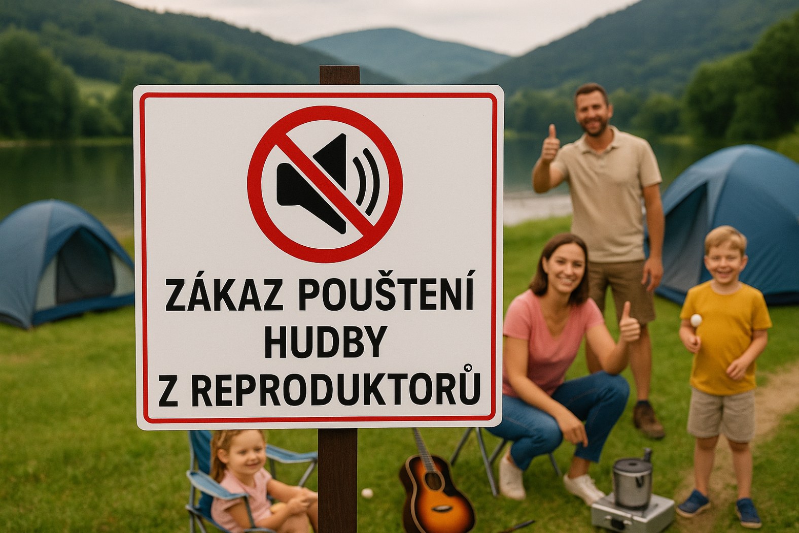 Rušeí klidu s repráky a hudbou - kempy