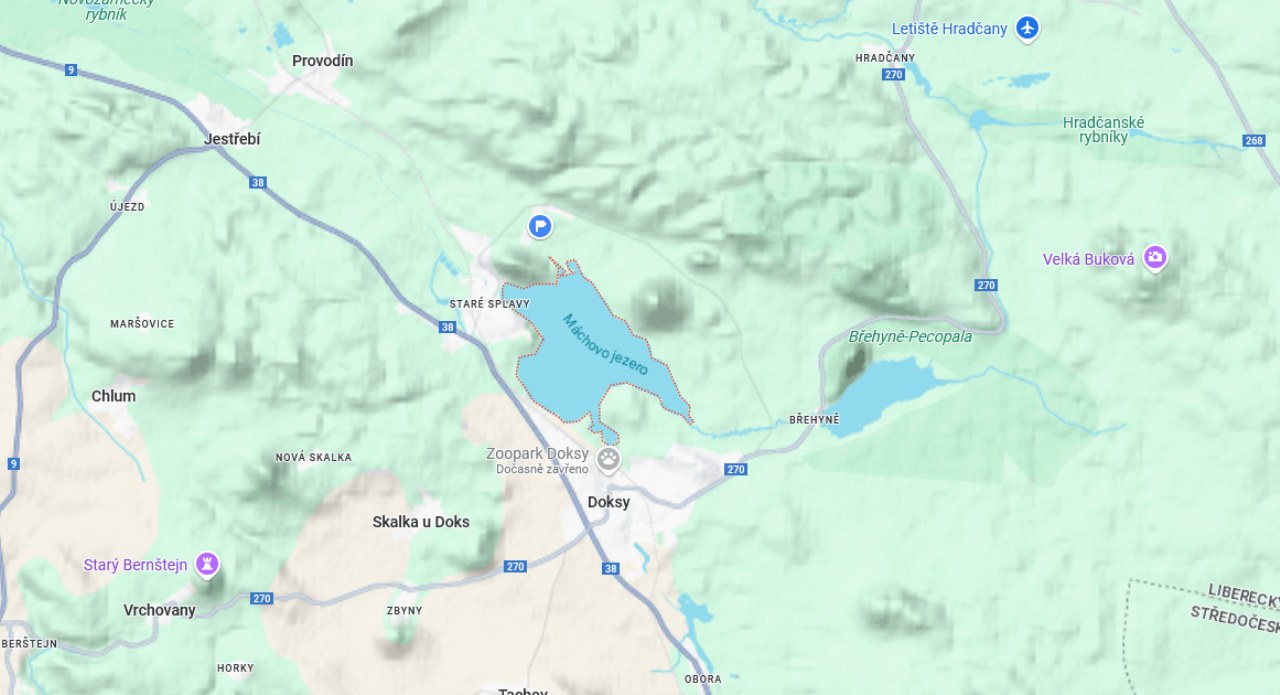 Macovo-See - Karte