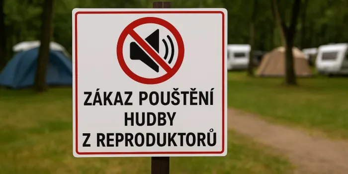 Kempy - zákaz pouštění hudby