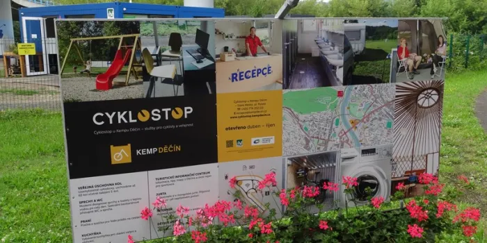Kemp Děčín -  info tabule