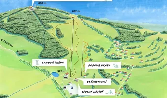 Mapa areálu Adventure park Liberec