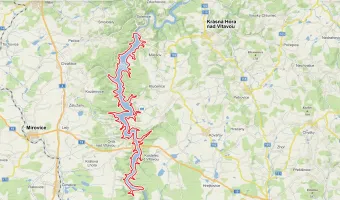 Vodní nádrž Orlík - mapa