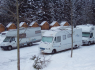 Kemp Železná Ruda - karavany v zimě