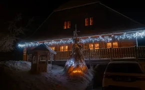 Koliba Valaška - ubytování v zimě