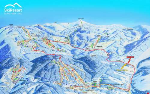 Ski Resort Černá hora - nedaleko od chalupy