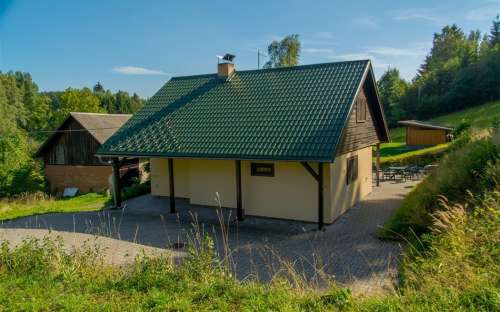 Elsa kır evi, Orlické hory dağ evleri, havuzlu konaklama Kunvald, Pardubice