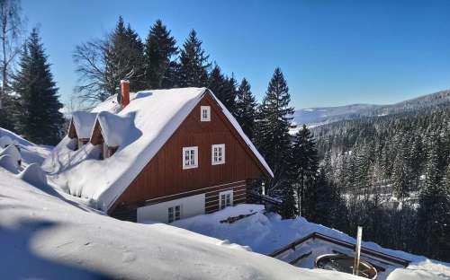 Roubená Chalupa Kajzrovka, ubytování Rokytnice, horské chaty Krkonoše, Liberecko