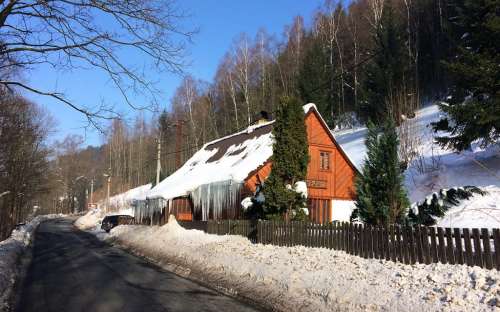 Roubená chalupa v Jizerských horách, Údolí Kamenice Tanvald, ubytování Liberecký kraj