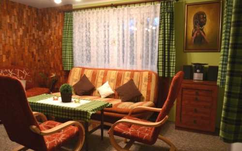 Obývací pokoj na chatě Horní Bečva
