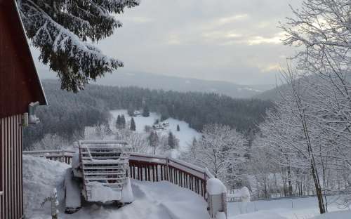 Chata Na Vyhlídce - Strážné, bergaccommodatie vlakbij het skigebied Krkonoše, Hradec Králové