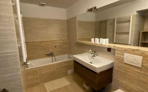 Kúpeľňa - Chata u Mlynára - ubytovanie apartmán pri priehrade Kružberk