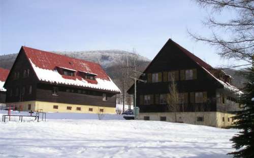 kemp a chatky Jizerky - středisko v zimě