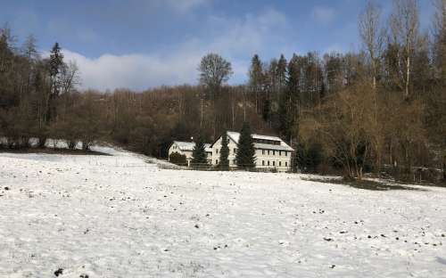 Мелница Kubas през зимата