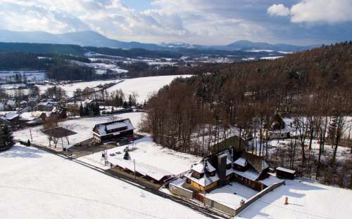 Lašská chalet II - bjerg indkvartering Kunčice pod Ondřejníkem, wellness hytter Beskydy Moravian-Schlesian region