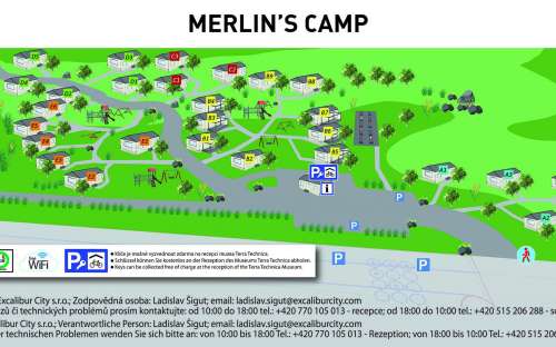 Merlins camp - plán kempu