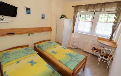 Chambre double - Penzion Na Hradečku - hébergement familial à Třebon, maisons d'hôtes bon marché en Bohême du Sud