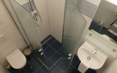 Penzion U sv. Kryštofa - kopalnica v dvoposteljni sobi v Pragi