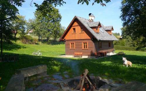 Luxusní horská roubenka v Krkonoších, ubytování Jílové u Držkova Jizerské hory, horské chaty Liberecký kraj