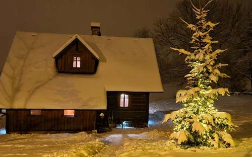 Luxusní horská roubenka v Krkonoších, ubytování Jílové u Držkova Jizerské hory, horské chaty Liberecký kraj