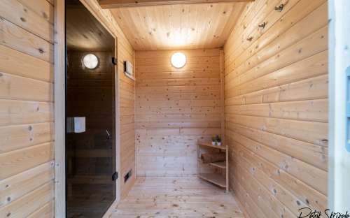 Sauna - Horská roubenka Výletná - prenájom chaty Desná, rodinná chata Jizerské hory, wellness chaty Liberecký kraj