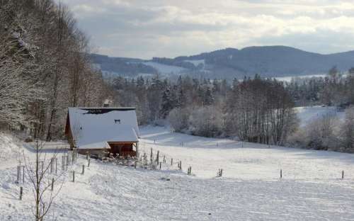 Nastanitev Ranch Malenice, koča v Bohemian Forest, južna Češka