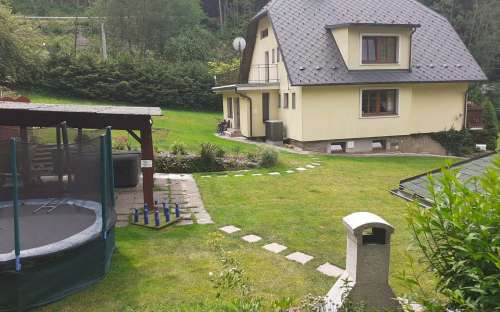 Chỗ ở chăm sóc sức khỏe Lanšperk - ngôi nhà nhỏ của gia đình Dolní Dobrouč, núi Orlické, khu nhà tranh vùng Pardubice