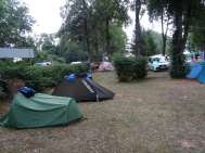 Campeggio in un campo tedesco